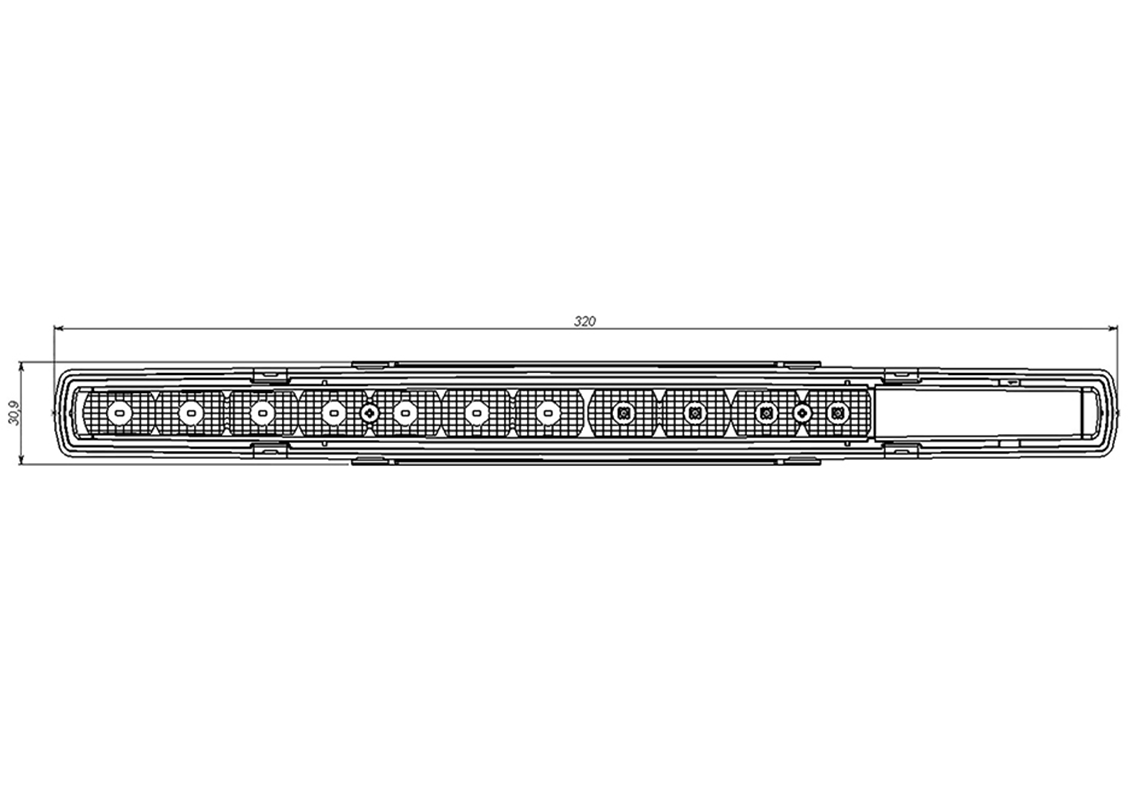 LED rear light: break, tail, turn (bus and coach)